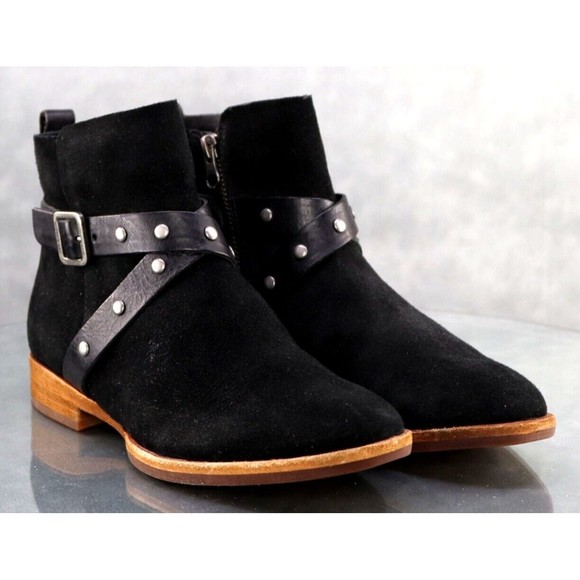 Kork Ease Women's Side Zip Booties Boots Size 6 Nubuck Leather Black - Picture 6 of 13